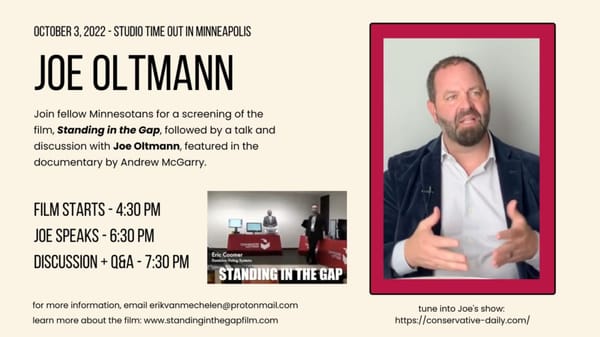 Event: Joe Oltmann, Standing in the Gap